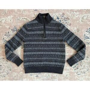 Polo Ralph Lauren Men's Fair Isle Wool Quarter-Zip Sweater Size Small